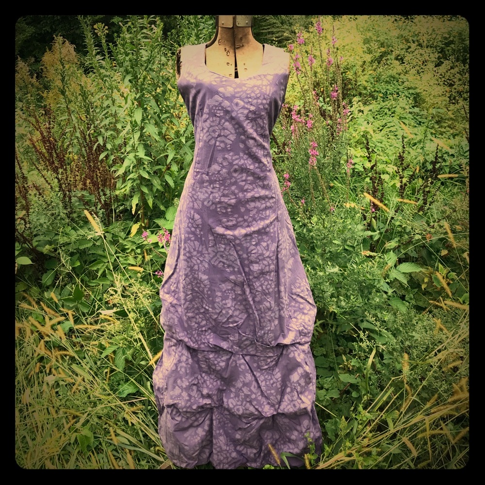 Anokhi Violet Maxi Bubble Dress